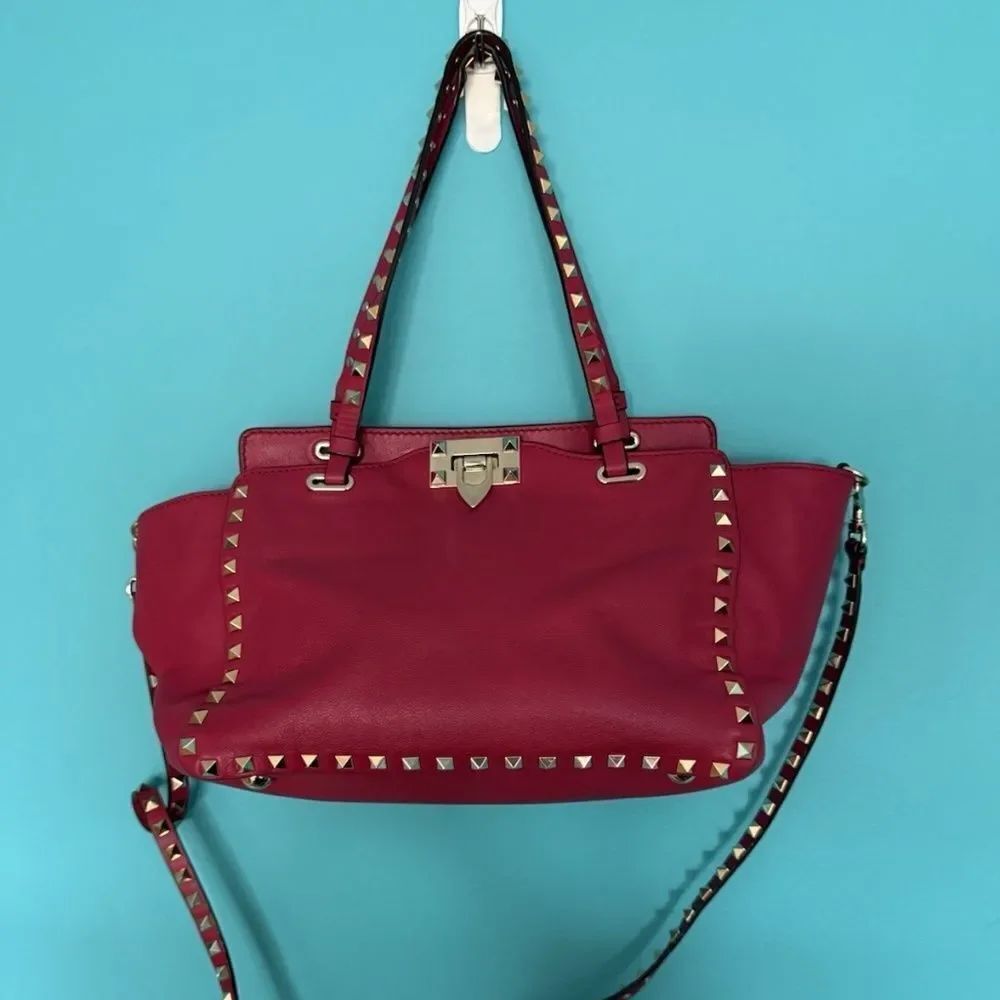 Valentino Garavani Rockstud Leather Tote Bag